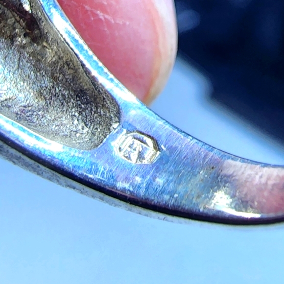 Sterling Silver Garnet Cluster Ring size 8 - Picture 7 of 11